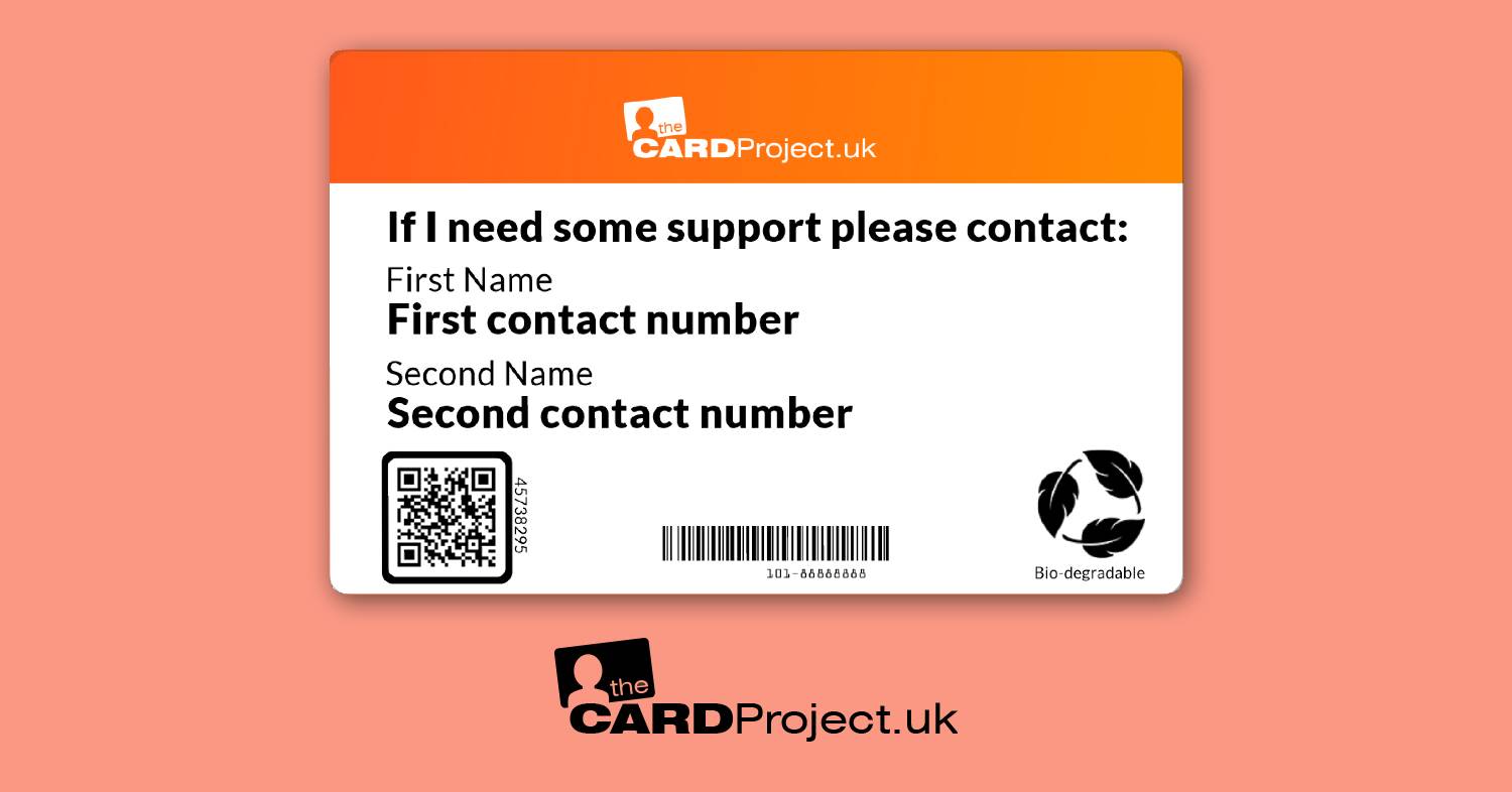 MS (Multiple sclerosis) Awareness Medical ID Card (REAR)